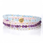 4-in-1 Energy Crystal Bracelet Set |  Serenity & Inner Peace - Auratract